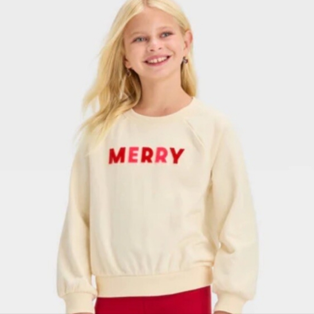 4/$25 Cat & Jack MERRY Sweatshirt